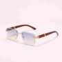 Lunettes de Soleil Rectangle bleu